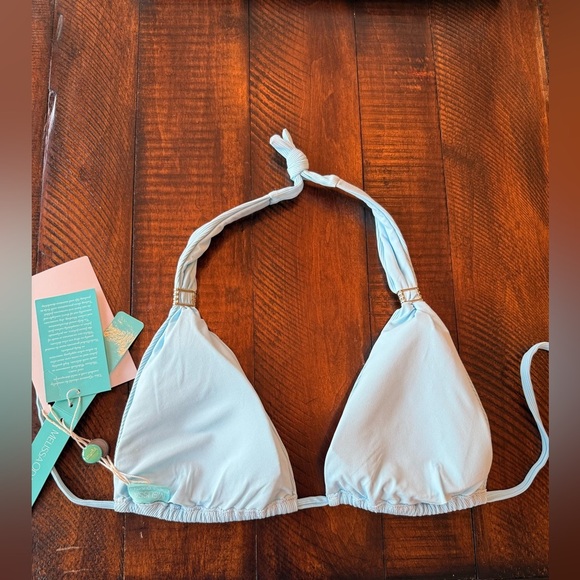 Melissa Odabash Sky Blue Bikini Top NWT - Picture 11 of 13